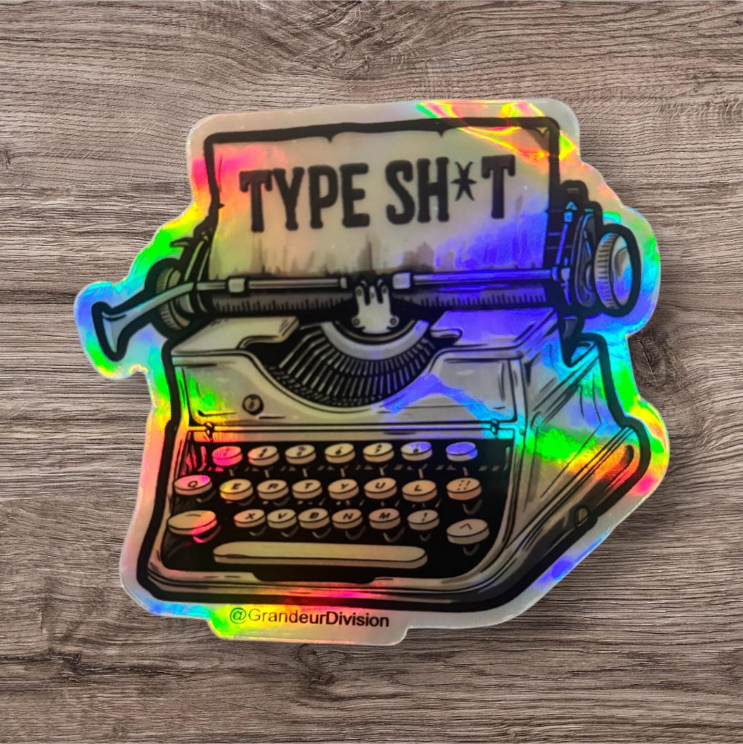 Sticker Typing Device Typewriter Sticker - Etsy