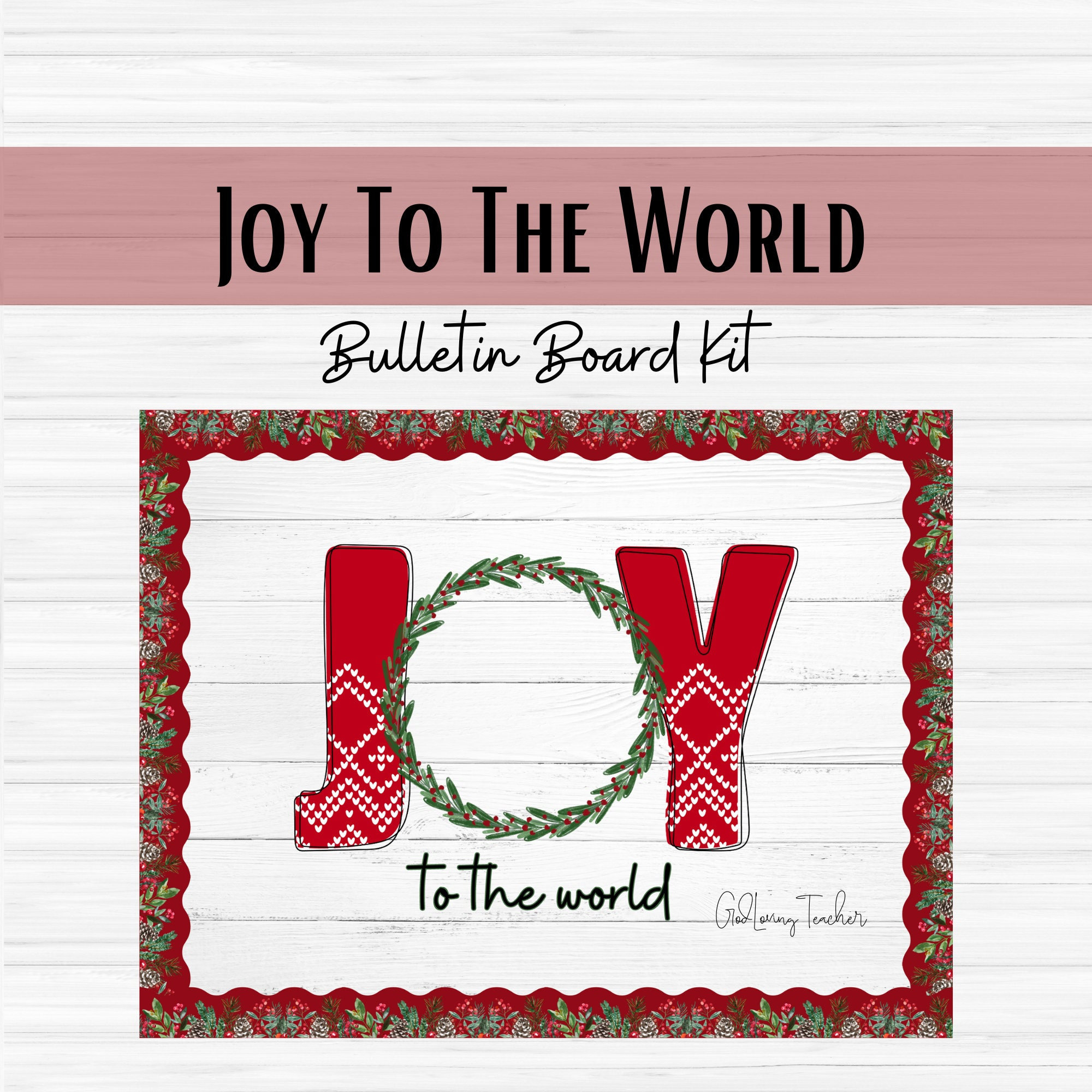 Joy To The World - Christian Bulletin Board Set - Classroom Décor - Sunday  School Bulletin Board - Bible - Teacher - Door Decorating - Jesus, image size:2000x2000