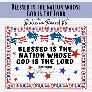 Independence Day - July 4th  - Christian Bulletin Board Set - Christian Classroom Décor - Sunday School Bulletin Board - Bible - Teacher