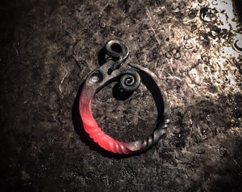Hand forged ouroboros pendant/Viking pendant/viking necklace/pagan/heathen/nordic mythology/jormungandr/jormungand/world snake/world serpent