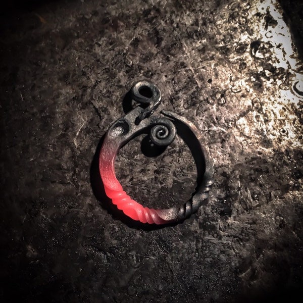 Hand forged ouroboros pendant/Viking pendant/viking necklace/pagan/heathen/nordic mythology/jormungandr/jormungand/world snake/world serpent