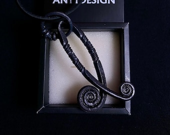 Iron jewelry, 6th anniversary gift iron pendant, forged pendant, iron necklace, blacksmith pendant, forged necklace, 11th anniversary