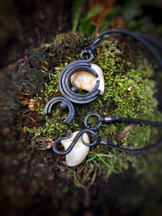 Iron necklace blacksmith jewelry Iron Jewelry Gothic Etsy