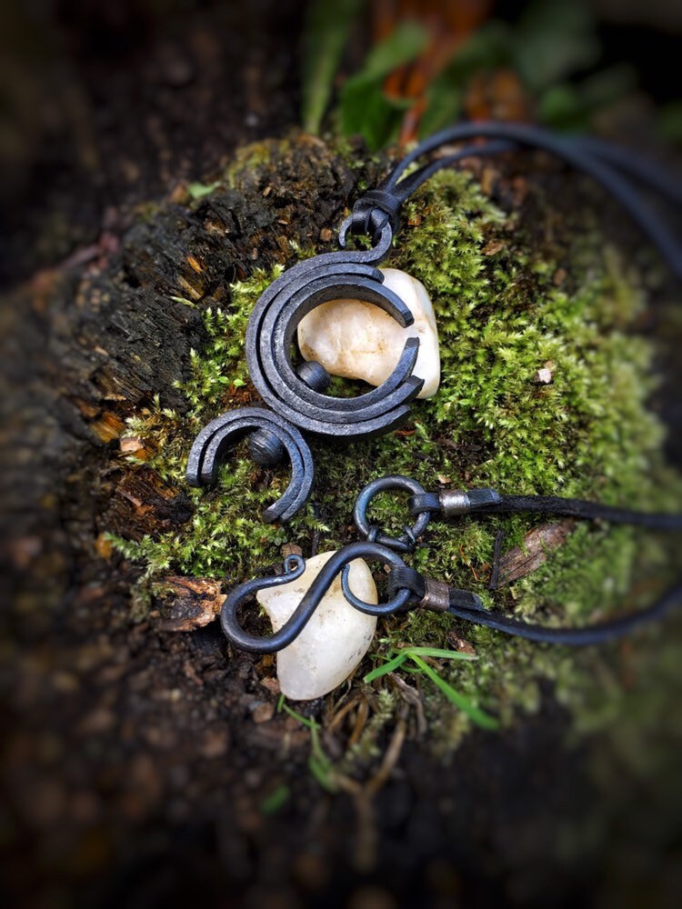 Iron necklace blacksmith jewelry Iron Jewelry Gothic Etsy