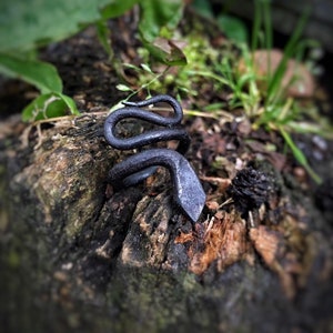 Forged snake iron handmade Viking jormungandr serpent nordic ring