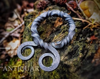 Hand forged troll cross pendant