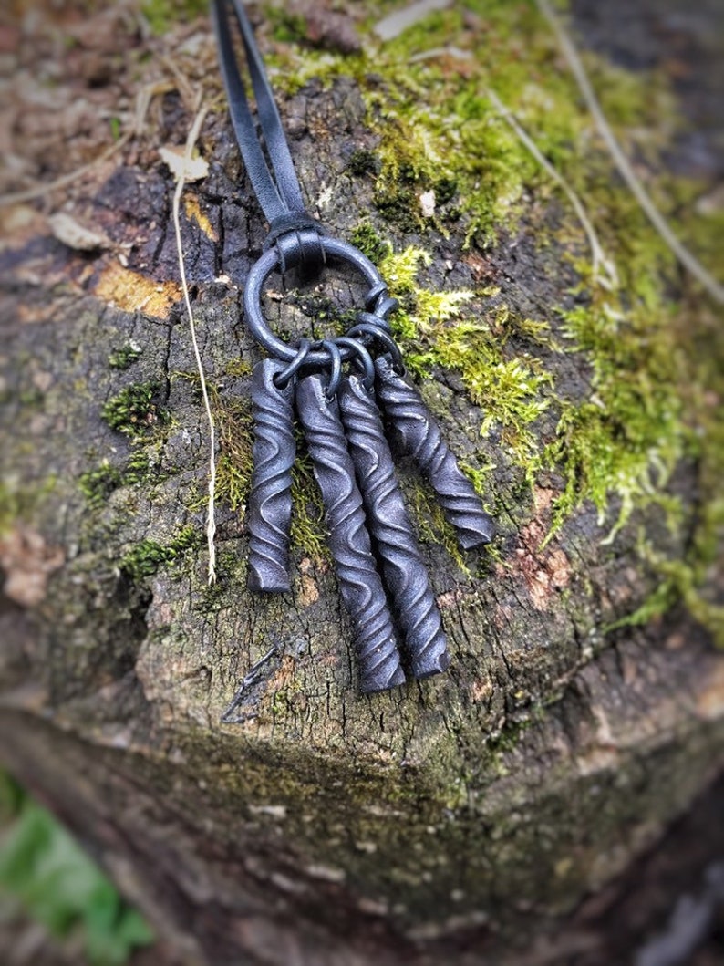 Iron jewelry 6th anniversary gift blacksmith jewelry 11th Etsy