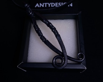 Iron jewelry, 6th anniversary gift iron pendant, forged pendant, iron necklace, blacksmith pendant, forged necklace, 11th anniversary
