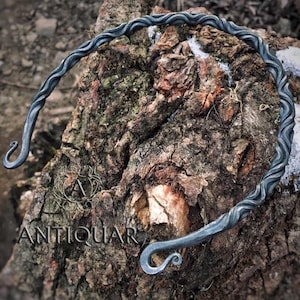 Iron Torc Viking Medieval Nordic Pagan necklace, Vikings jewelry