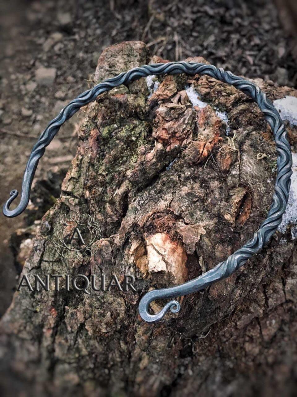 Iron Torc Viking Medieval Nordic Pagan necklace, Vikings jewelry
