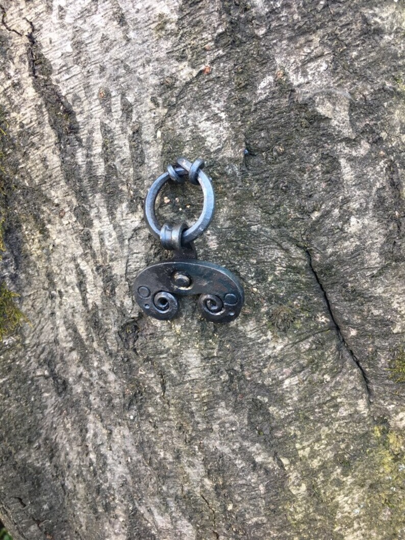 Iron jewelry blacksmith blacksmith made pendant Etsy