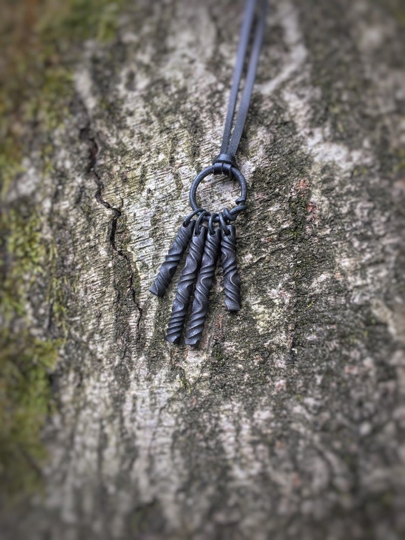 Iron jewelry 6th anniversary gift blacksmith jewelry 11th Etsy