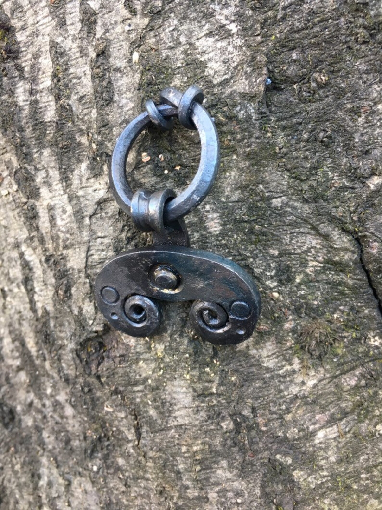 Iron jewelry blacksmith blacksmith made pendant Etsy