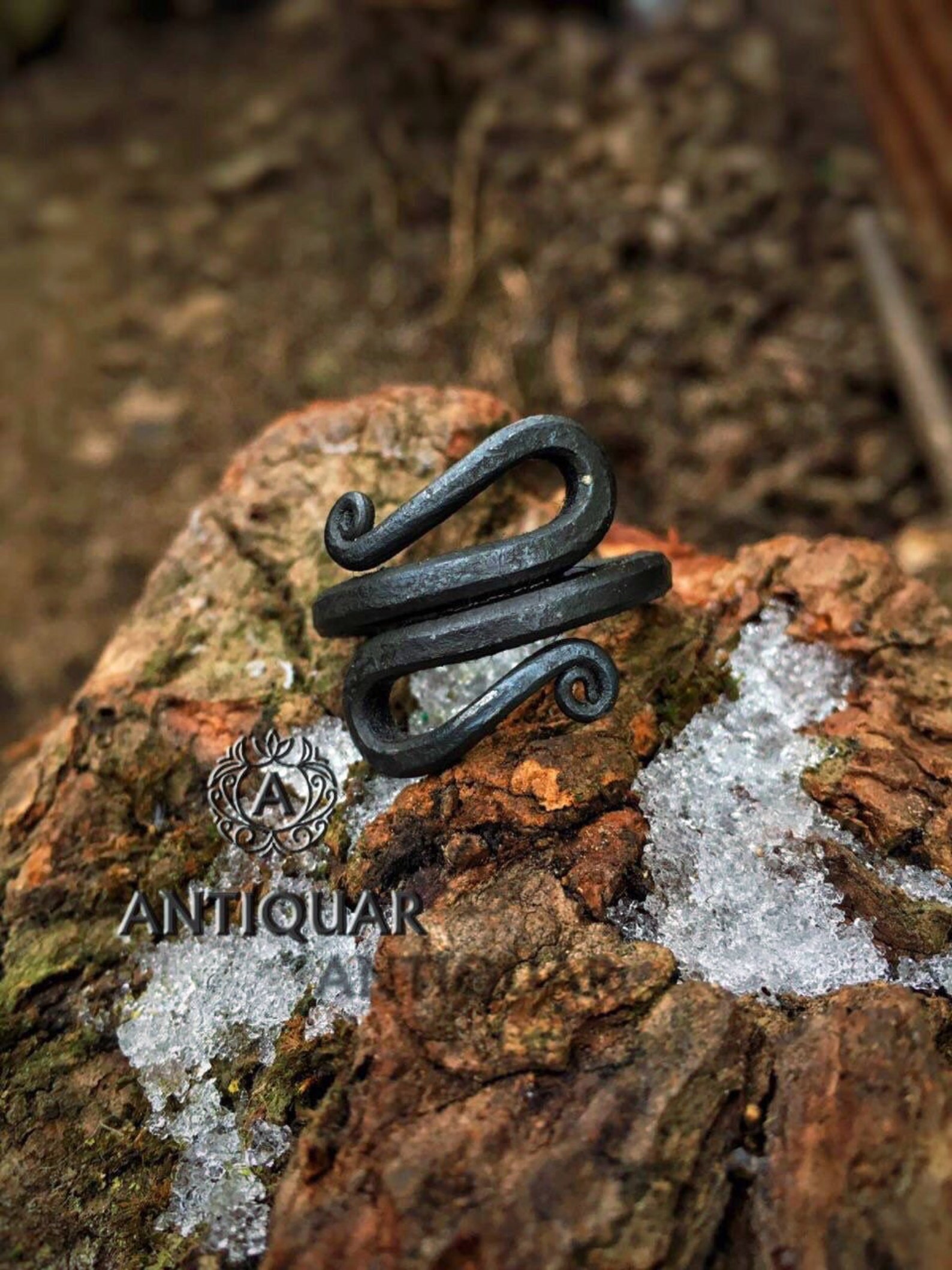 Iron Nordic Ring, Viking Jewelry, Pagan Jewelry, Forged Ring, Goth ...