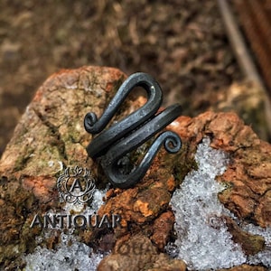 IJzeren noordse ring, Viking-sieraden, heidense sieraden, gesmede ring, gothic sieraden, ijzeren sieraden, gothic ring, heidense ring, gothic, noors