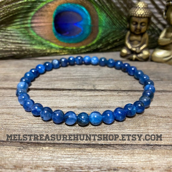 Buy 7.5 inch Strand Natural Blue kyaniteá 9 mm Round Smooth Beads for  Jewelry Making - 9mm Blue kyanite Bracelet, Ready wear Bracelet Beads,7.5  inch. Online at Lowest Price Ever in India |