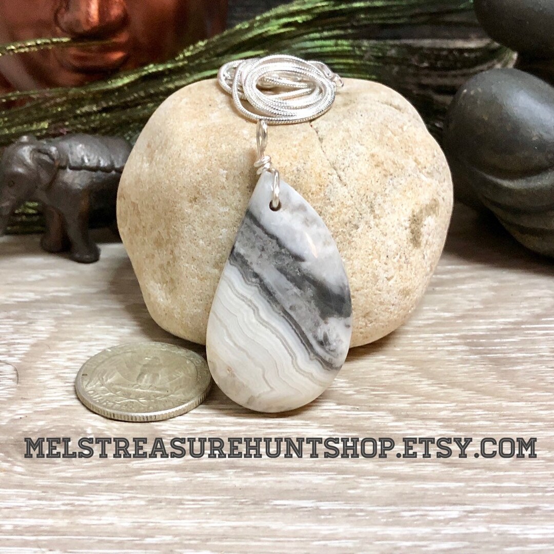 Ciondolo Luna Fatto A Mano In Argento Sterling 925 Con Pietra Preziosa - Foto 3