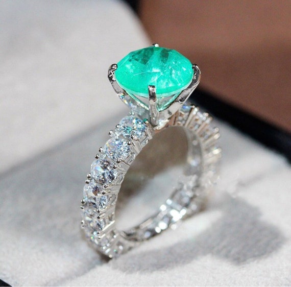 gemstone cluster ring – Customised Gemstone Engagement Ring – Sapphire Ruby  Emerald Paraiba Tourmaline