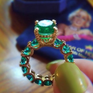 Glowing Natural Columbian Emerald Multi Gemstone Ring, Wedding Band, Handcrafted Masterpiece, Natural Emerald Ring, Emerald Engagement Ring