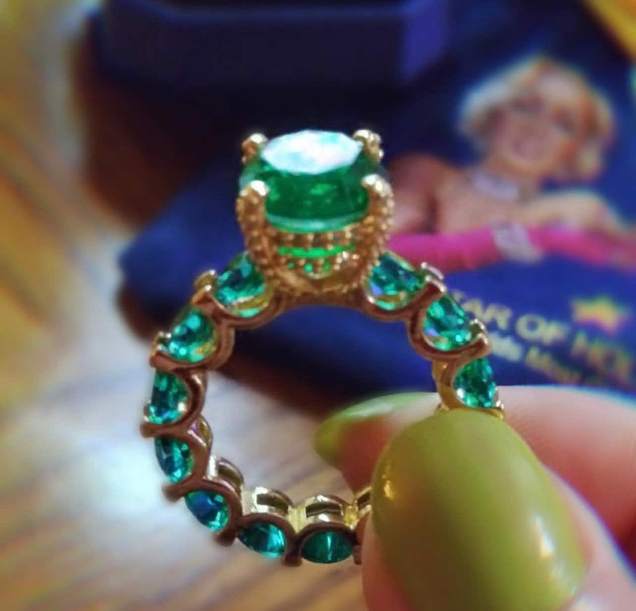 Unusual gold green ring - Etsy 日本