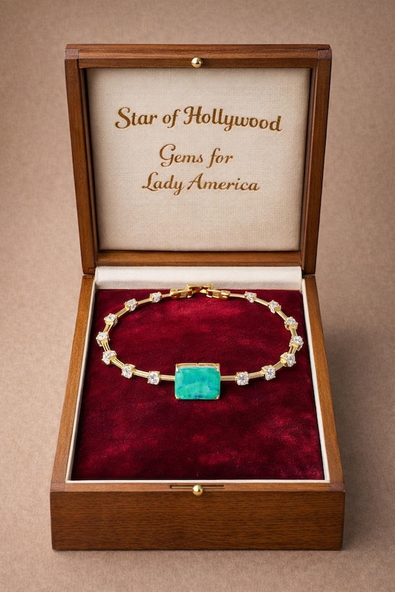 Lady America, Glowing Paraiba Tourmaline Bracelet, Minimalist Gold or Silver Bracelet, Dainty Crystal Bracelet, Luxury Gift for Her