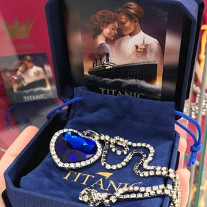 Titanic Necklace , Heart of the Ocean Necklace, Forever Love, Sapphire Necklace , Inspired by Titanic, Rose Necklace from Titanic image 1