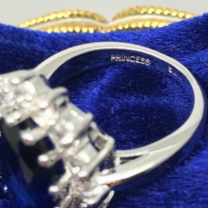 Royal Sapphire Ring, Inspired by Princess Diana, comes with golden coin of Prince Charles and Princess Diana, Sapphire and Diamond Ring image 8