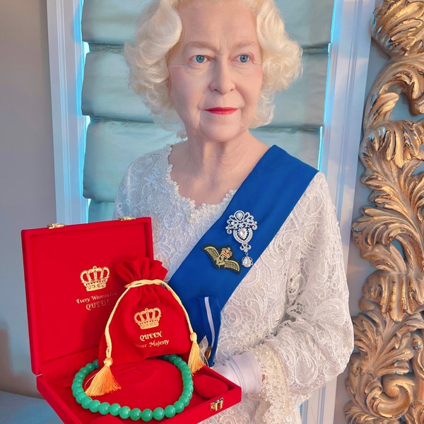 Queen’s Imperial Natural Burmese Jade Bead Necklace, Handcrafted Masterpiece, Apple Green Ice Jadeite Emerald Necklace, Miss Jadeite Grade A