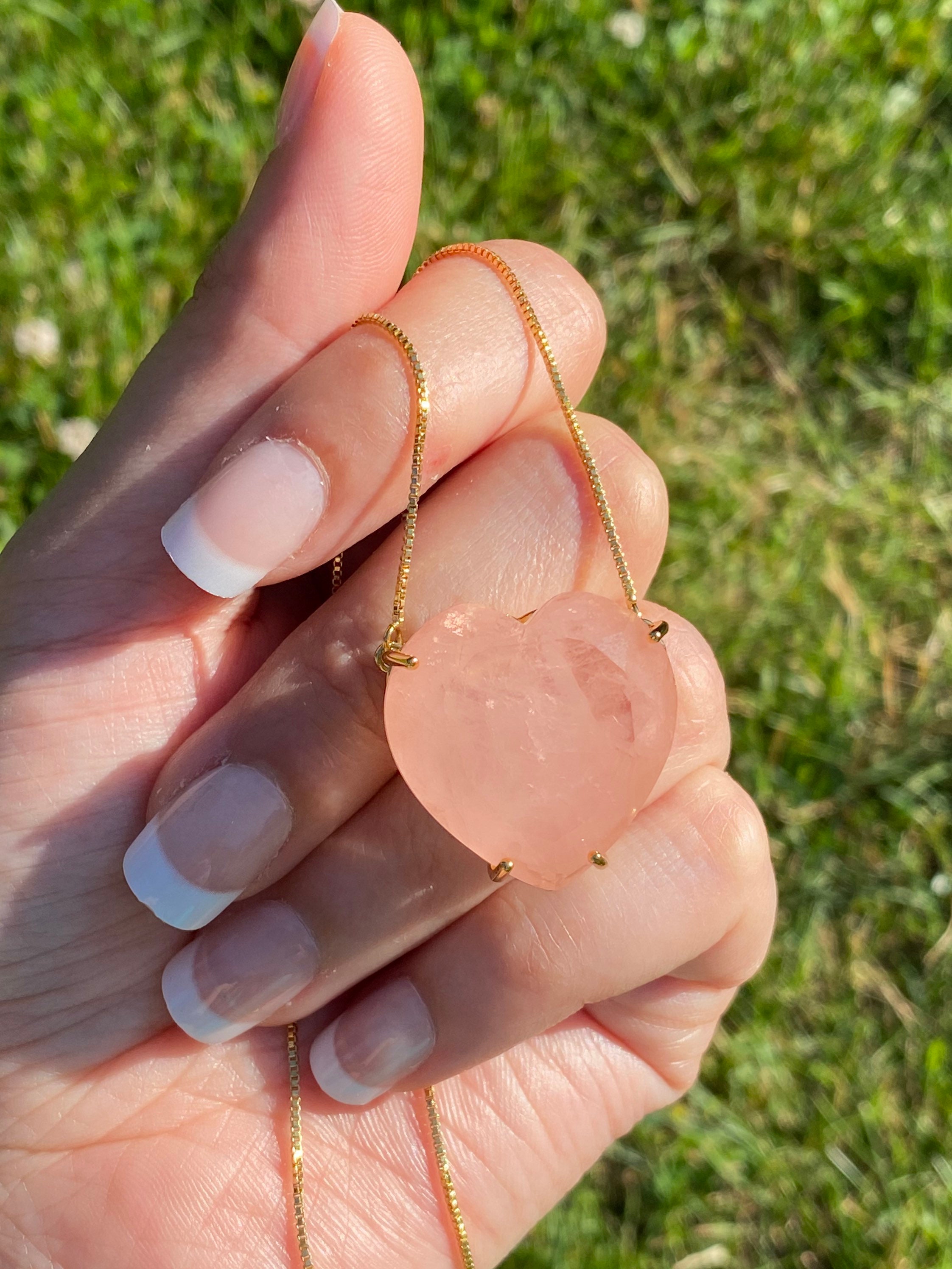 Romantic Natural Peach Morganite Heart 