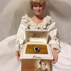 Princess Diana Style Inspired Sapphire and Diamond Ring with Original Coin