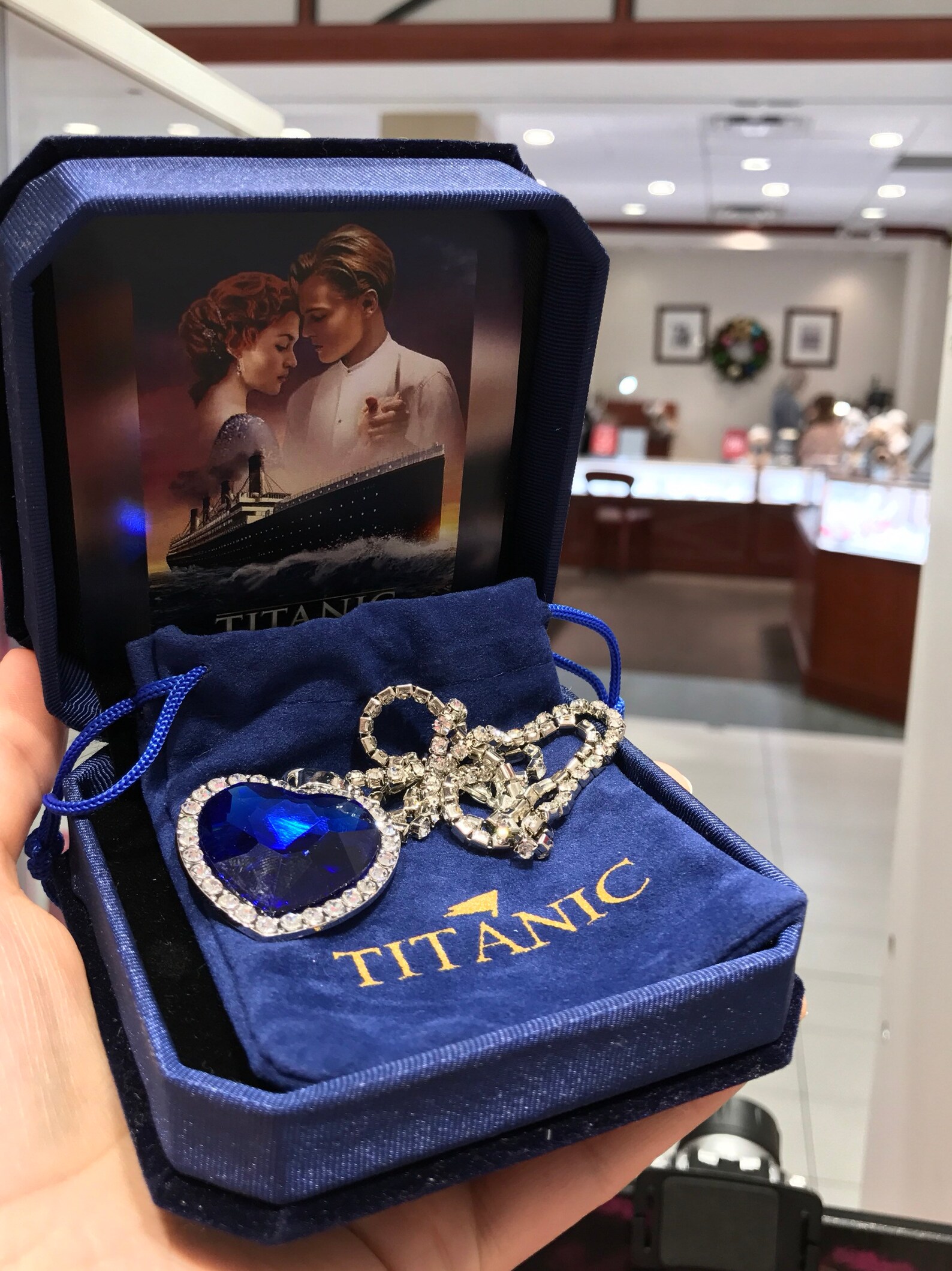 Titanic Necklace Heart of the Ocean Necklace Forever Love Etsy