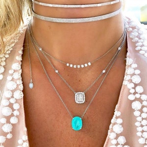 Eye Popping Glowing Natural Paraiba Tourmaline Necklace, Dainty Necklace Pendant, Paraiba Jewelry, Amazing Color & Glow 925 Sterling Silver