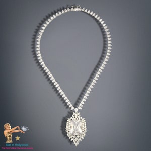 Miracolosa collana di dichiarazione di diamanti in cristallo austriaco, collana con ciondoli, collana Lariat, brilla e brilla come nient'altro sulla Terra immagine 3