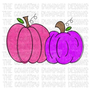 Neon watercolor pumpkins PNG set