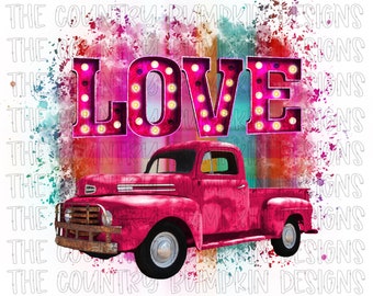 Vintage Truck Love Marquee