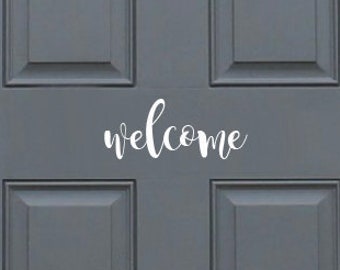 Welcome Vinyl Decal Sticker - Perfect for housewarming gift - Entry Way, Front Door, Porch