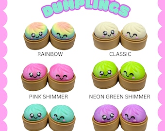 Kawaii Dumpling Fidget Clicker Toy | Dim Sum Stress Relief Desk Accessory