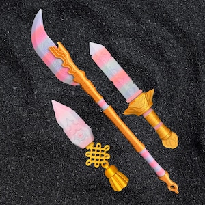Espada Rumi, Mira Glaive y daga Zoey del K-Pop que brillan en la oscuridad, duraderas y seguras para eventos de anime y cosplay. Rainbow Glow ALL 3