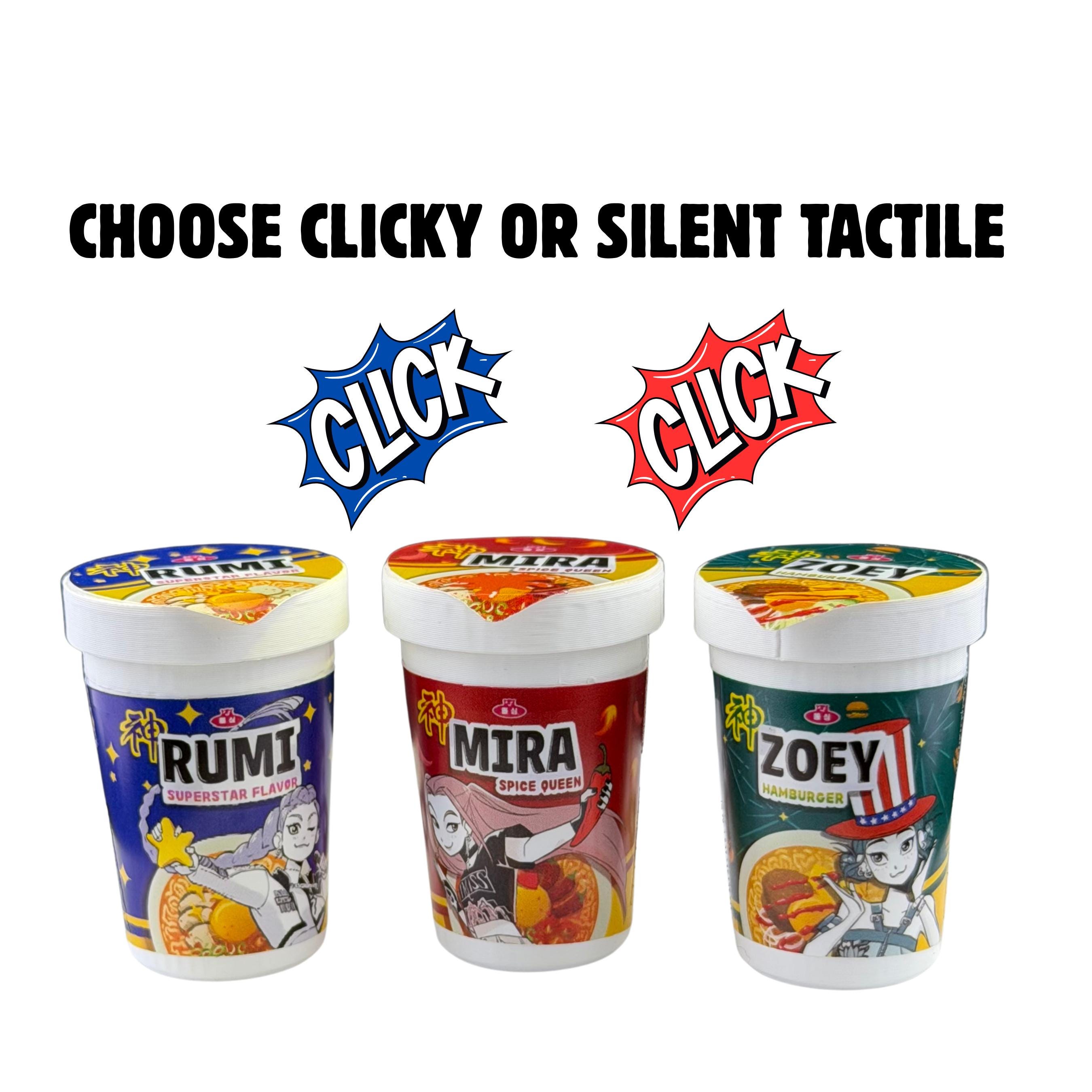 Kpop Demon Hunters Huntrix Ramen Cup Keychain – Rumi Mira Zoey