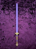 Rumi Sword : 28" Lavender & Gold or Glow In The Dark 3D Printed KPop Demon Hunter Cosplay Prop for Halloween Costumes - Easy to Assemble KIT