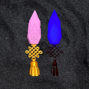 Espada Rumi, Mira Glaive y daga Zoey del K-Pop que brillan en la oscuridad, duraderas y seguras para eventos de anime y cosplay. Purp Glow Dagger