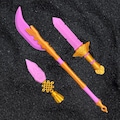 Glow in the Dark K-Pop Rumi Sword, Mira Glaive & Zoey Dagger, Durable Play-Safe for Anime and Cosplay Events
