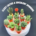 Cactus Clickers & Succulent Spinners Fidgets: Satisfying Sensory Toys for Stress Relief and Focus - 12 different designs - new designs