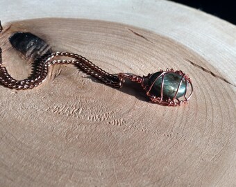 MYSTIC EYE DOUBLE SIDED PENDANT BL LABRADORITE main image 0