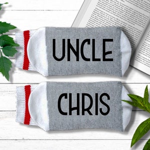 CUSTOM Uncle Socks - Uncle Gift, Pregnancy Announcement Uncle, Personalized Uncle Gift, New Uncle Gift, Best Uncle Ever Socks