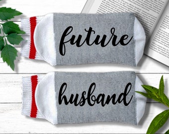 Bridal Shower Gift - Future Hubby Socks - Groom Gifts, Mr. & Mrs. Engagement Gift, Groom to Be, Wedding Socks, Future Husband Future Wifey