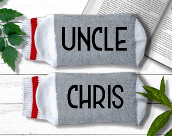 CUSTOM Uncle Socks - Uncle Gift, Pregnancy Announcement Uncle, Personalized Uncle Gift, New Uncle Gift, Best Uncle Ever Socks
