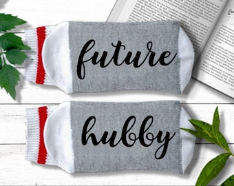 Future Hubby Socks - Engagement Gift, Future Husband, Gift for Groom to Be, Fiance Gift for Him, Future Wifey, Engagement Announcement