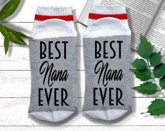 Nana Socks - Best Nana Ever - Christmas Gift for Nana | Birthday Gift for Nana from Grandkids | Grandma Gift