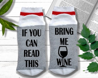Wine Gifts - If You Can Read This Bring Me Wine Socks - Wine Socks | Funny Wine Gifts for Women | Christmas Gifts for Women